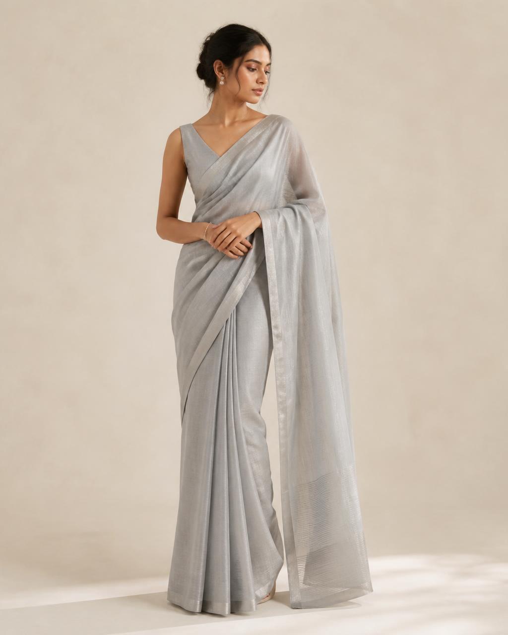 Pearl Mist Saree — Sarees by Nyroka